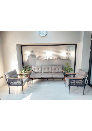 İnci Balkon-bahçe-kafe Çay Seti Koltuk Oturma Takımı-oturma Grubu Çstakımlazer Cappuccino