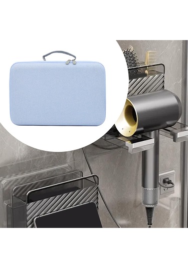 Homyl Saç Kurutma Makinesi Seyahat Çantası Düzenleyici Mavi
