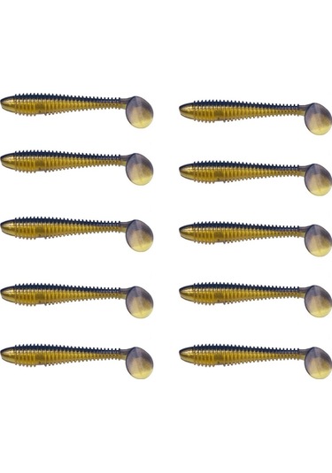 4.5 Cm 10 Adet/paket Hengjıa Spagetti Solucan T-kuyruk Yumuşak Yem Spiral Balıkçılık Kukla Lures Renk 2