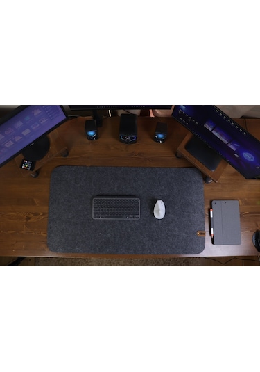 Sintio 50x100 Kaydırmaz Taban İlavesiz Keçe Mousepad Koyu Gri