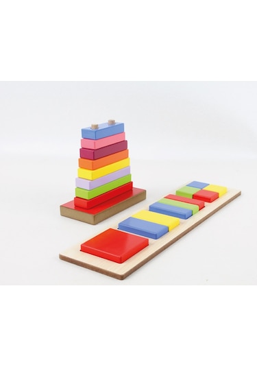 Ahşap Parça Bütün Ve Renk Sıralama Oyun Seti