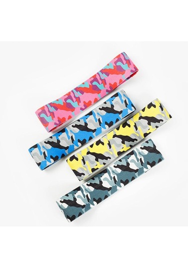 Mor Kamuflaj Direnç Bantları Spor Kaymaz Squat Kalça Eğitim Örgülü Elastik Bant Genişletici Fitness Uyluk Yoga Egzersiz S Çok Renkli