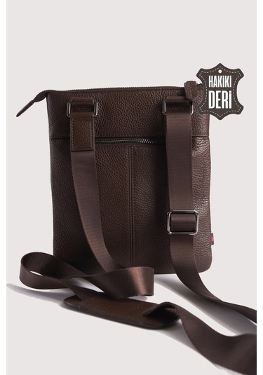 Hakiki Deri Erkek Postacı Çantası Kahverengi Smr9279 Kahverengi