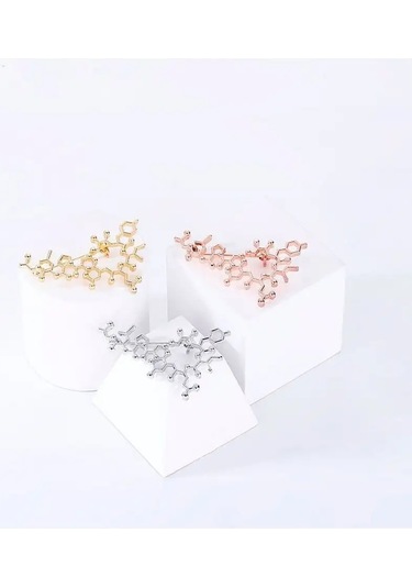 Fashion Jewelry Molekül Broş/kimyager/biyolog/laborant İçin Hediye 170090035 Gri
