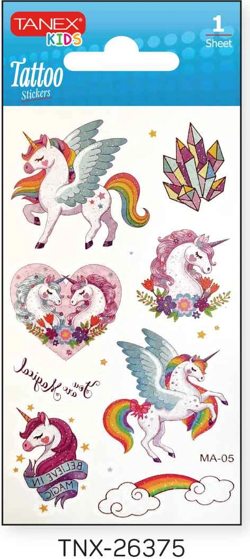 Tanex 7x12mm Unicorn Simli Mini Tatoo Tnx-26375