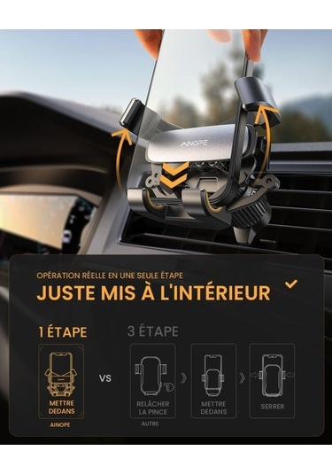 Yingfu Araba Telefon Tutucu, Yerçekimi Tipi, Havalandırma Menfezi 2022 Yükseltme Otomatik Diğer Diğer