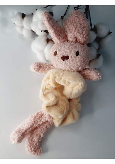 Tavşanlı Havlu Peluş Simit Toka - Sarı Çok Renkli