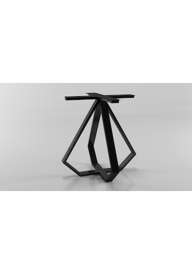Elmas Model Kafe Metal Masa Ayak Seti Siyah Metal Masa Ayağı