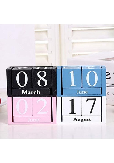 Sürekli Takvim Şık Şık Bloklar Masaüstü Takvimi Beyaz