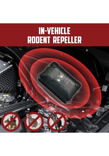 Yifomall 2 Adet Araba Motor Bölgesi Gerengeti Kovucu - Ultrasonik Ve Led Işık Teknolojisiyle Sıçan, Sincap Koruyucu Aygıtı