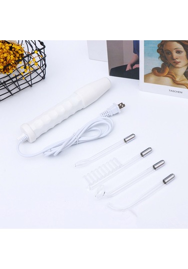 Ruicoo Ev Kullanımlı Elektroterapi Saçak Güzellik Aleti - Beyaz Abs Malzeme - Avrupa Standartı Şarjlı Çok Renkli