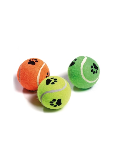Markapet Köpek Oyuncak Tenis Topu Sert 3 Lü 6 cm