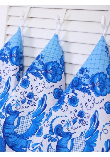 Kuz'kina Hatka Mutfak Havlular Seti 3 Adet 226475626 Mavi