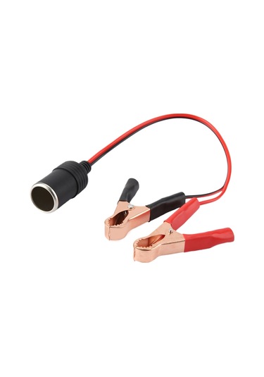 Kosona Araç Aküsü Krokodil Kleminden Sigara Ateşleyici Ana Sokete Dönüştürücü Kablo, 12v-24v 10a, 35cm, Araç Yıkama Makinesi, Süpürge Vb. İçin Uygun