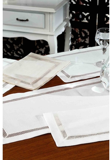 Nazik Home Lotus Krem Amerikan Servis+Runner