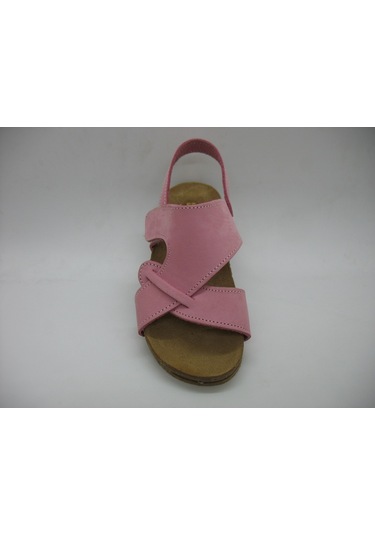 Toddler 256 Anatomik Deri Mantar Taban Çapraz Sandalet 21-25 Pembe