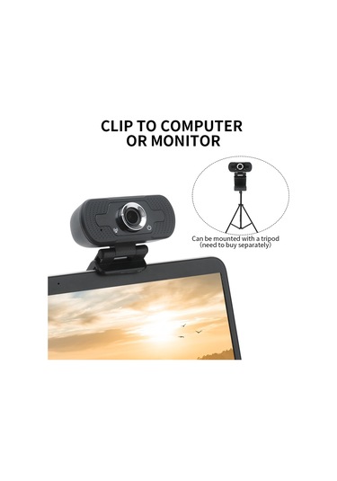 Sones Gürültü Önleyici Mikrofonlu Full Hd 1080p Web Kamerası Bilgisayar Android Tv İçin Skype Canlı Yayın Kamerası