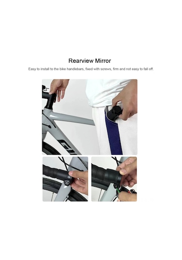 Jeemson Bisiklet Geri Görüş Aynası - Yol/montain Bisikletleri İçin 360 Döner 28-32mm Çapında Mini Evrensel Ayna Tek Adet Çok Renkli