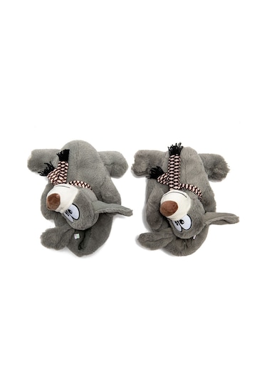 Twigy Yeye EE0547 Kadın Hayvanlı Panduf Gri 36/41 Gri