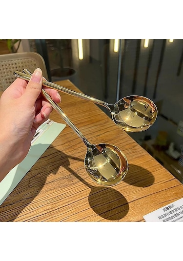 Gümüş Paslanmaz Çelik Büyük Kare Mutfak Kaşığı Düz Tabanlı Pirinç Çorbası Kepçesi Tatlı Dondurma Servis Spatula Sofra