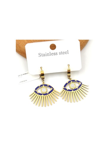 Çelik Mineli Göz Halka Küpe