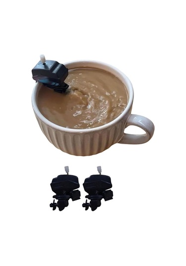 Adet Tekne Motoru Kahve Karıştırıcı, Tekne Pervanesi Kahve Karıştırıcı Siyah