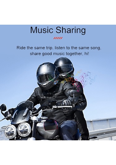 Xindoker Q58max Moto Kask Bluetooth Kulaklığı: 500m İki Kişilik Konuşma, Fm Radyo, Led Fener, Ses Karıştırma, Ipx6 Su Geçirmez