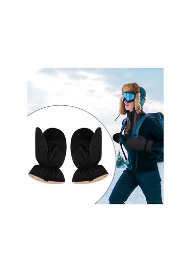 Suntek Erkekler Kadınlar İçin Aşağı Eldivenler Kar Siyah Siyah