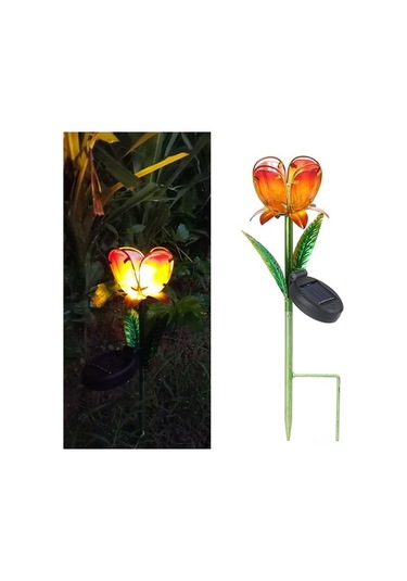 Ebitda Mor/sarı Güneş Enerjili Bahçe Lambası - Ip55 Koruma