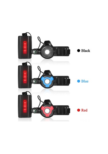 Konesam Siyah Renkli 500 Lumen Ipx5 Su Geçirmez Göğüs Lambası - 90 Açı Ayarlı, 3 Işık Modu, Kompas Ve Spor Kamerası Tutucu İle Outdoor Etkinlikler İçin Siyah