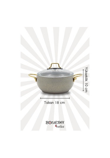 Marbella 7 Parça Set Güveç Model Nardo Gri & Gold Kırçıl Gold Kulp