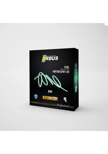 Orbus Yeşil Hortum Şerit Led 8w - 5 Metre
