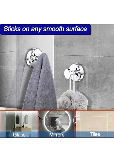 Singree Banyo İçin 304 Çelik Süspansiyon Çanta Demiri, Delme Yok 6.8kg Yük Kapasitesi, 2 Adet Paket Gümüş