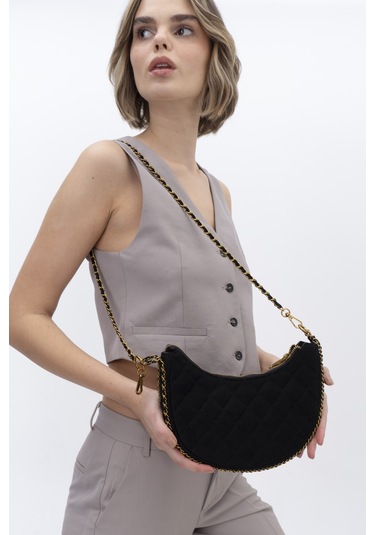 Byn1081 Matthew Cox Çapraz Çanta Std / Süet-siyah Süet-siyah Çok Renkli