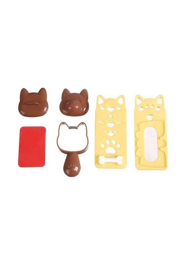 Dancemonkey Qqqq2024 Çocuk Ayı Kek Kalıbı - Kahverengi, Ahşap Desenli Plastik