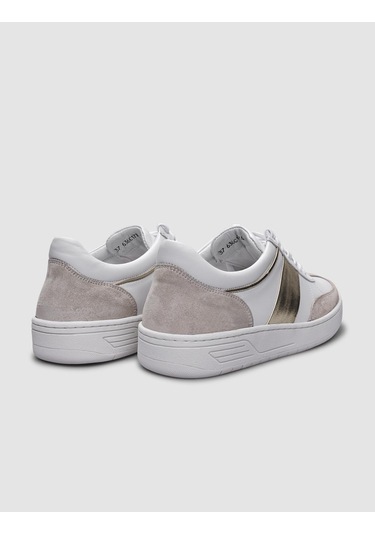 %100 Hakiki Deri Bej Kadın Spor Ayakkabı-bej Bej