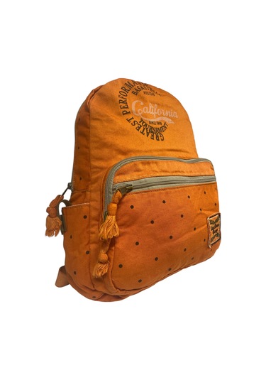 Kaliteli Renkli Vintage Disayn Günlük Sırt Gezi Okul Seyahat Çantası 31 Cm X 41 Cm Turuncu