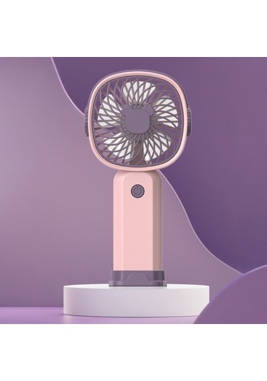 Pembe Mor Tabanlı El Tipi Fan, Pilsiz Dnubjg Renkli