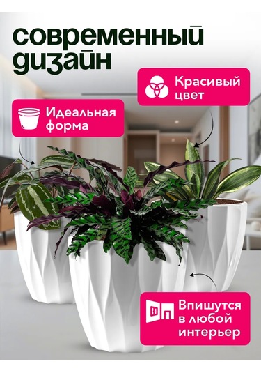 Tiko Home Tiko Bitki Saksı Seti Drenajlı İç Hazne İle 1,9 L 3 Adet. 146262815