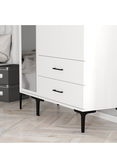 Variant Kumsal 3 Kapılı Rt Gardrop - Beyaz / Beyaz