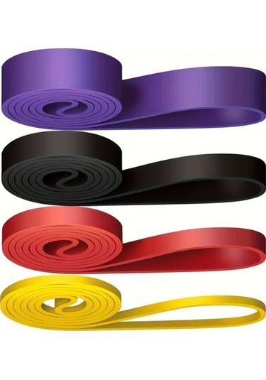 Pazly 4 Adet Üst Üste Yerleştirilebilir Gerilim Direnç Bantı Orta Seviye Tpe Fitness Kas Antrenmanı Altın Renk Ev Spor Salonu İçin Altın