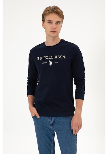 U.S. Polo Assn. Erkek Regular Fit Bisiklet Yaka Lacivert İnce Basic Sweatshirt 50313743-VR033 U.S. Polo Assn. Erkek Regular Fit Bisiklet Yaka Lacivert İnce Basic Sweatshirt 50313743-VR033