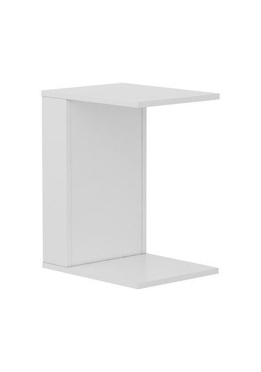 Beyaz Willy Tekerlekli C Sehpa Beyaz