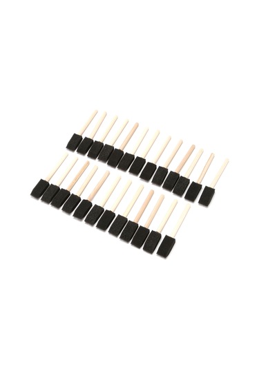 Vkemall Çocuklar İçin 25'li Ahşap Saplı Sünger Boyama Fırçası Seti - Yaratıcı Dıy Sanat Aktivitesi