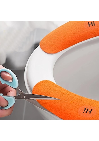 Mavi Evrensel Klozet Kapağı Yumuşak Karikatür Wc Macunu Tuvalet Yapışkan Koltuk Pedi Yıkanabilir Banyo Isıtıcı Koltuk Çıtası Ped Yastık Mavi