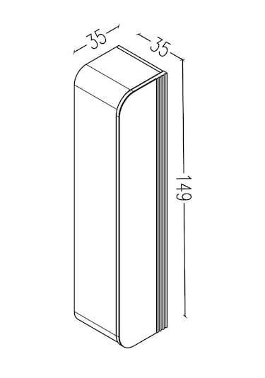 Ardino Boy Dolabı - Beyaz