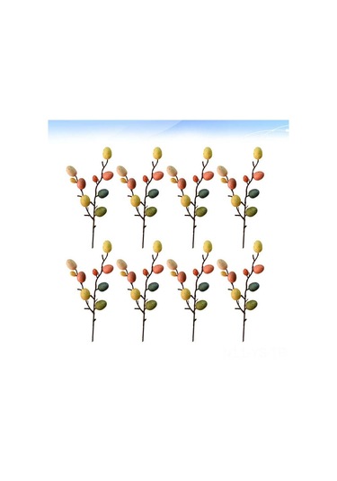 Yunboo 8 Adet Yumurta Süsleme Dalı - Dıy Paskalya Ev Dekorasyonu, Aile Salonu Ve Alışveriş Merkezi İçin Stili Ş Tasarım