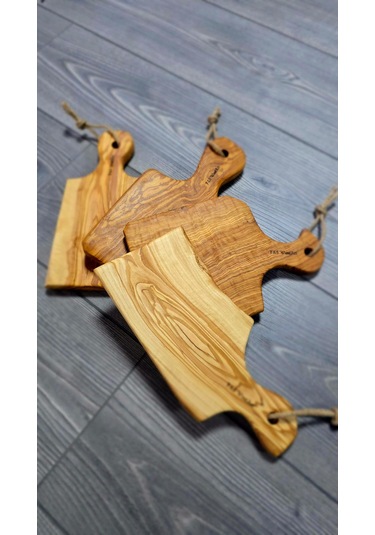 Eksiz Tek Parça Zeytin Ağacı Mini Sunum Kesme Tahtası