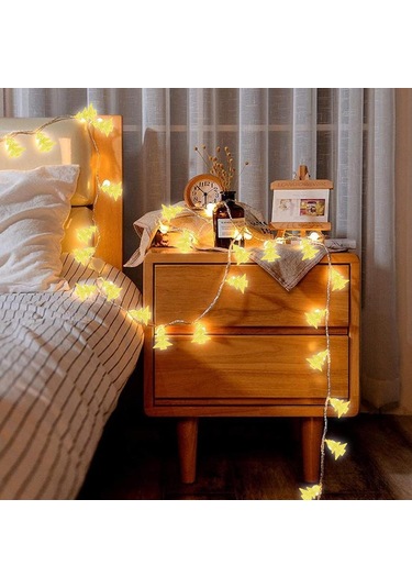 3 Metre Günışığı Çam Ağacı Pilli Led Işık, Ramazan Ayı Işıkları Süsleme Dekoratif Organizasyon Işık Sarı