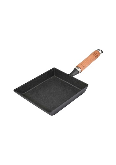 Mini Kızartma Tavası Demir Omlet Potu Tamagoyaki Ahşap Saplı Diğer